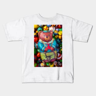 Bear Tin With Colorful Marbles Kids T-Shirt